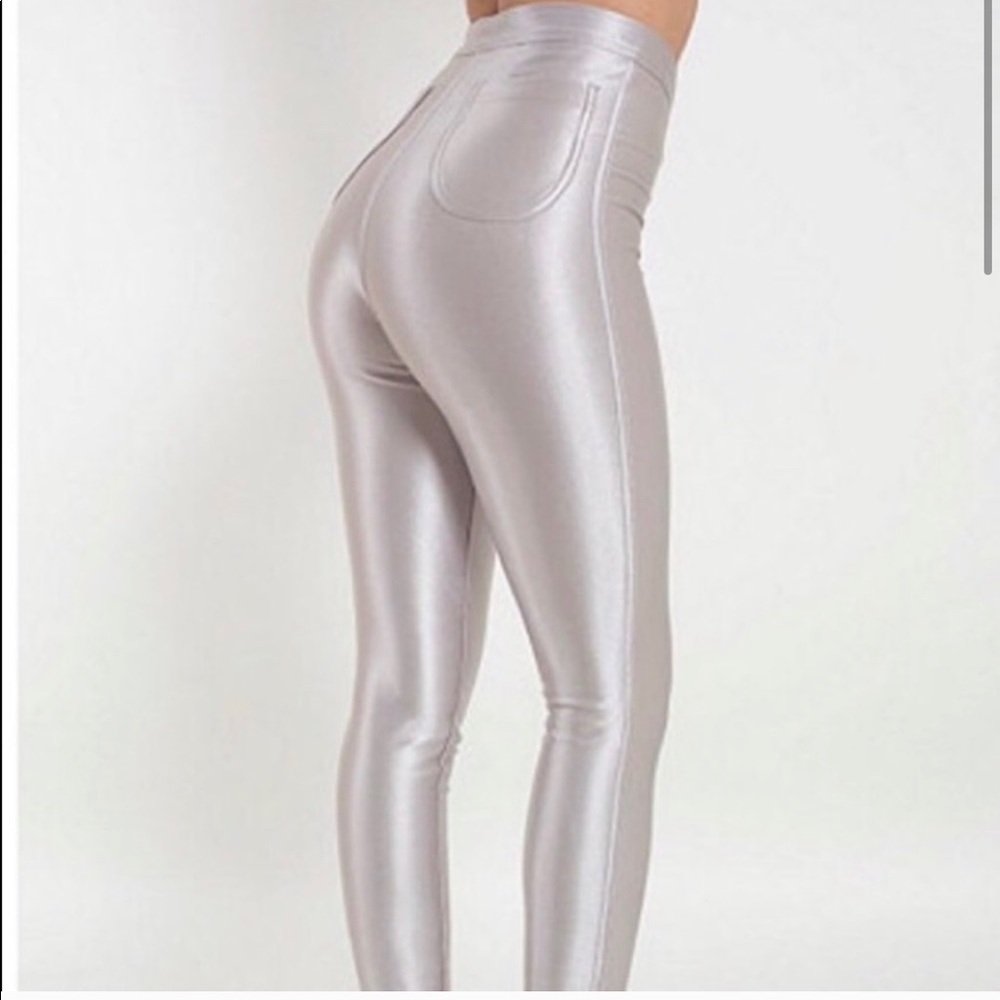 SMALL Original American Apparel Silver Disco Pants